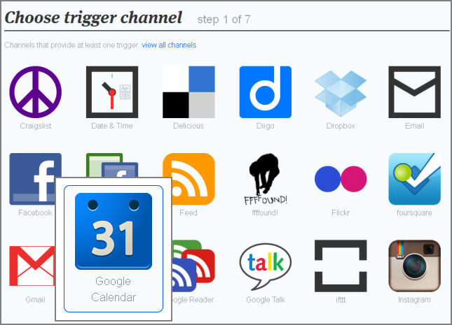 Escolha o calendário do Google