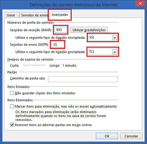 Definições avançadas Definições avançadas